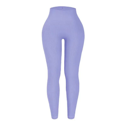 Women's seamless knitted thread yoga pants high waisted sports leggings hip lifting running training slimming and fashionable