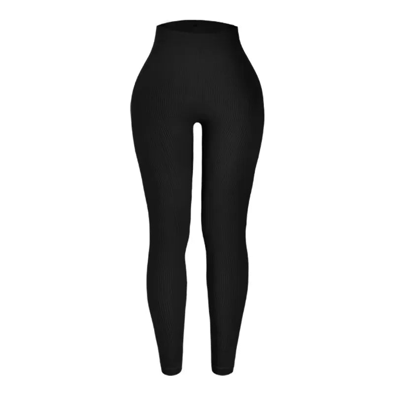 Women's seamless knitted thread yoga pants high waisted sports leggings hip lifting running training slimming and fashionable